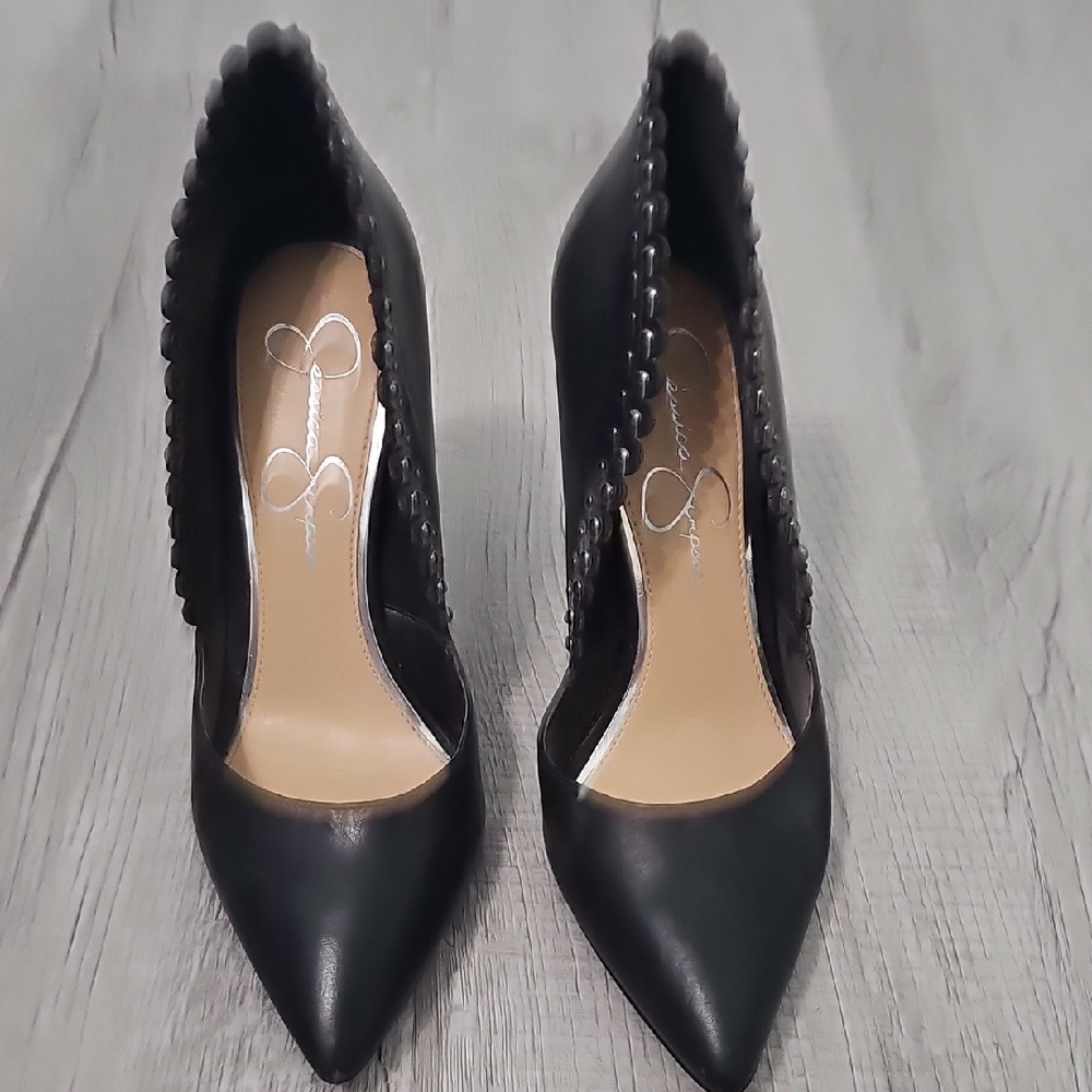 Jessica Simpson Black Stiletto Heels Classic Pumps